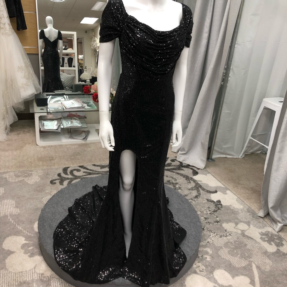 Portia & Scarlett Off Shoulder Diamond Gown #69